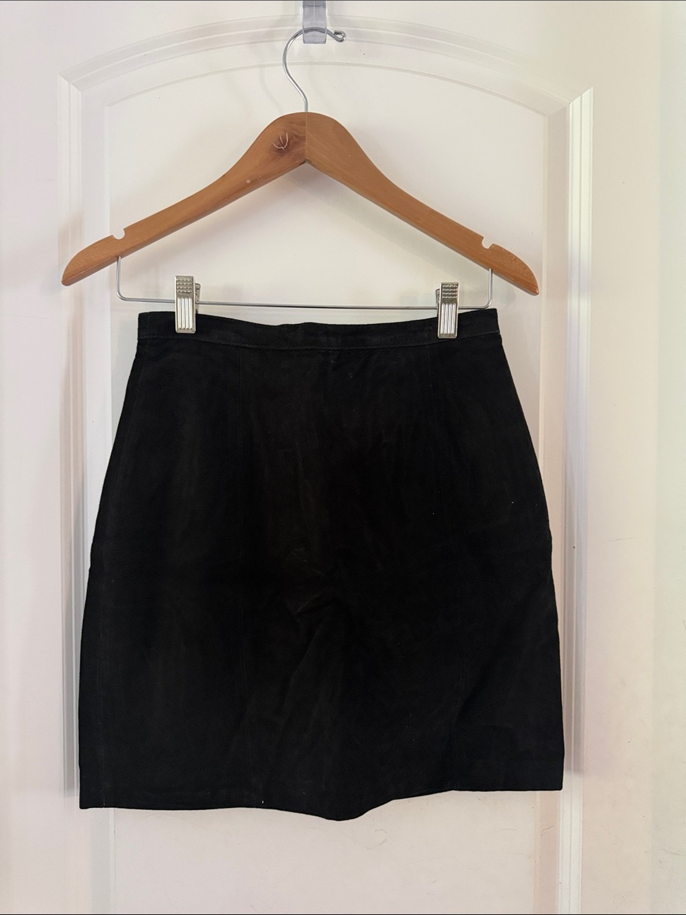 Women's Black Suede Mini Skirt